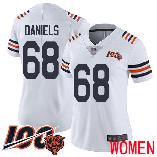 Chicago Bears Limited White Women James Daniels Jersey NFL Football 68 100th Season